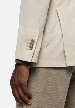 Veste Sable B Jersey En Coton Cachemire Et Tencel