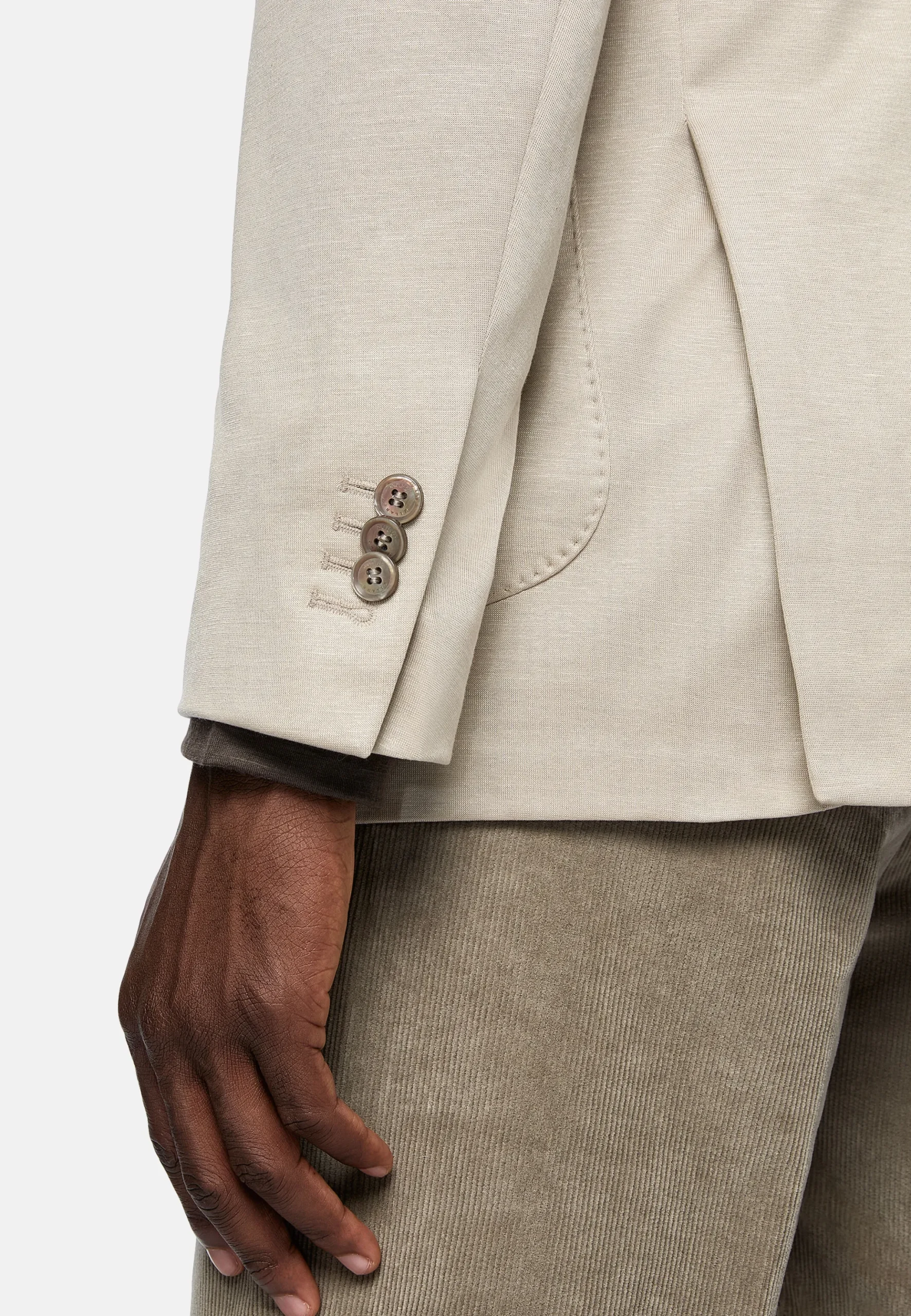 Veste Sable B Jersey En Coton Cachemire Et Tencel