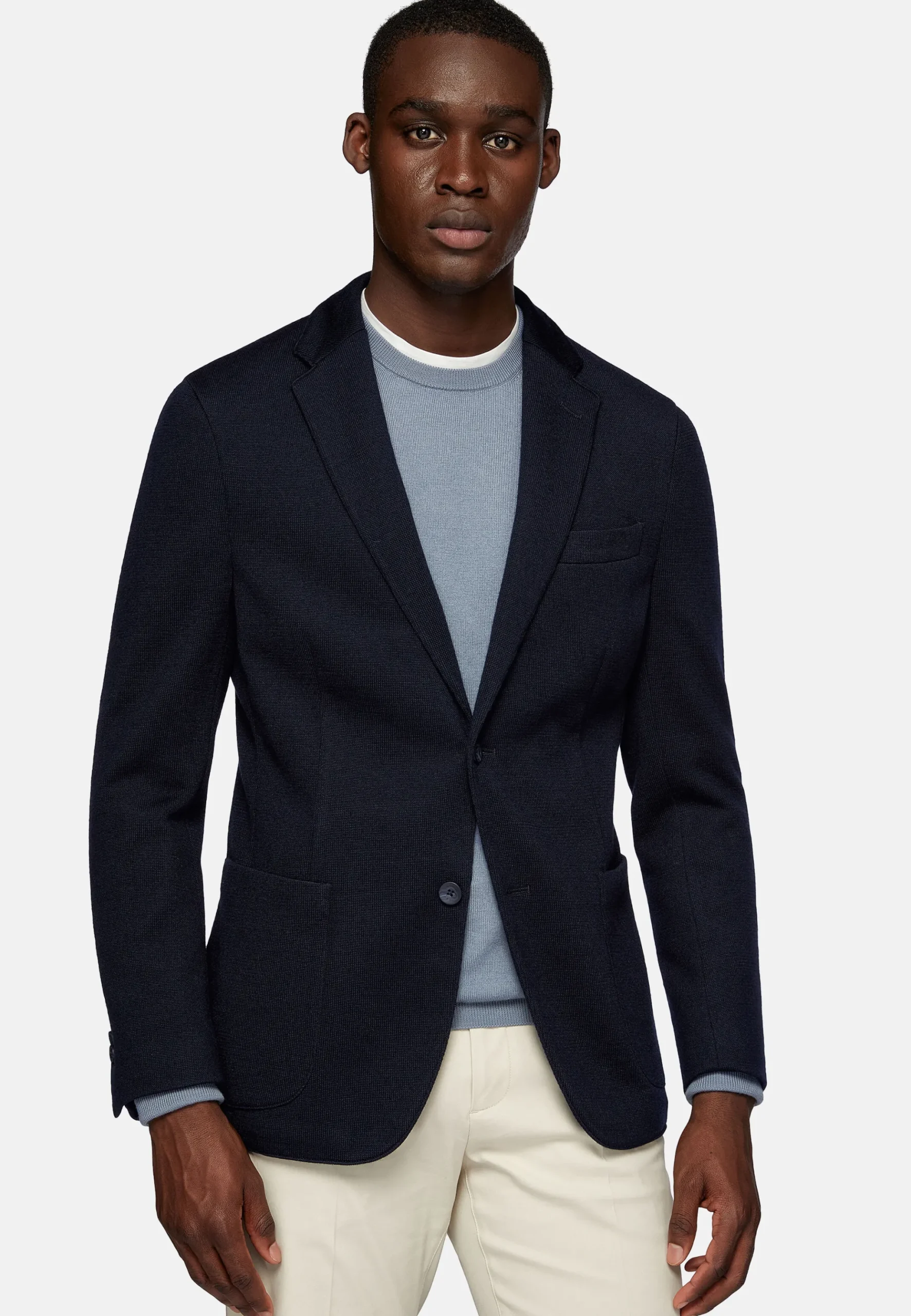 Veste Structurée En Laine Jersey