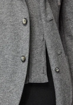 Veste Sweat-Shirt Madison Grise En Laine Cachemire